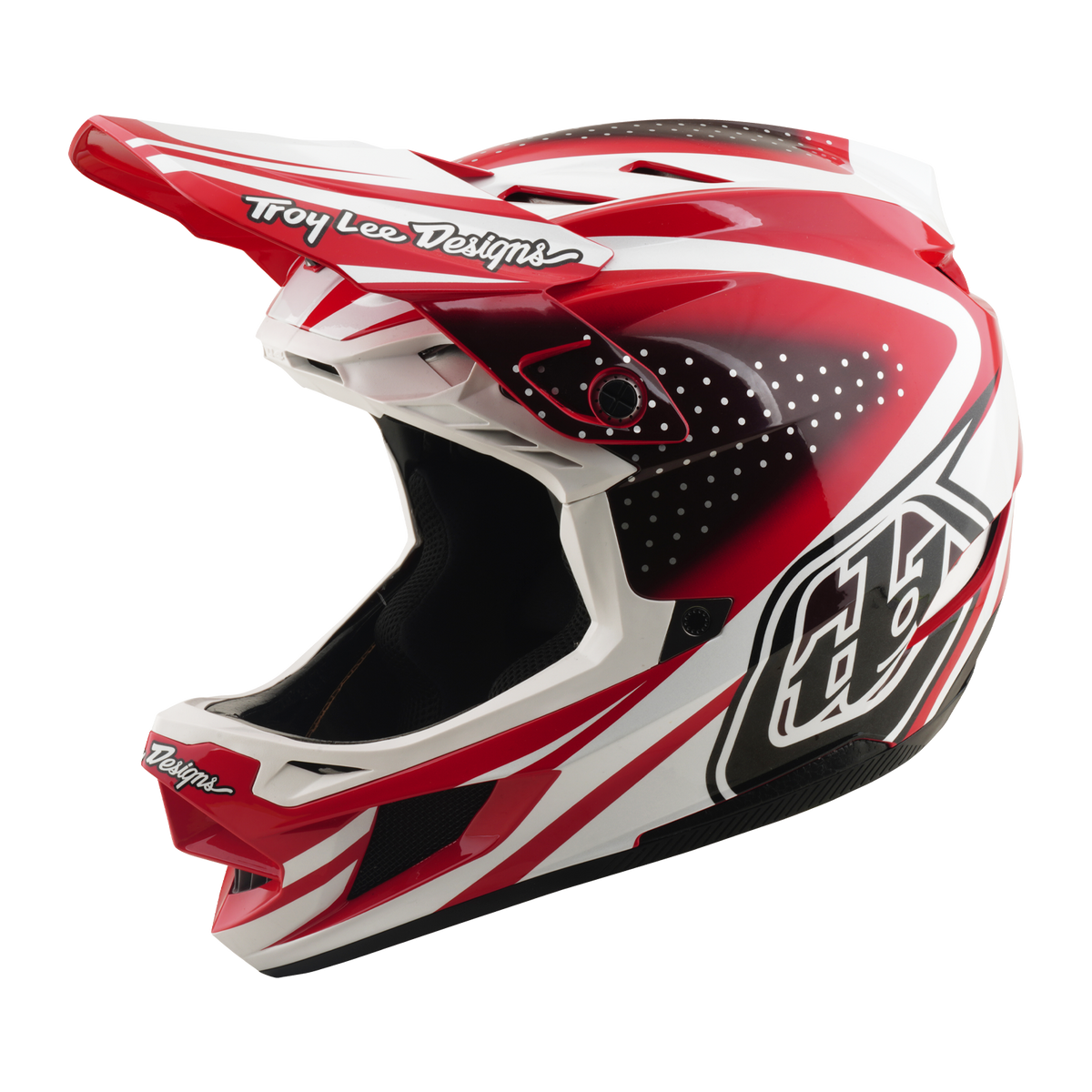 MTB-helm TROY LEE DESIGNS D4 POLYACRYLITE MIPS THE LINE Rood/Wit