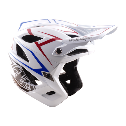 Cască MTB TROY LEE DESIGNS STAGE STUNT PINSTRIPE Alb