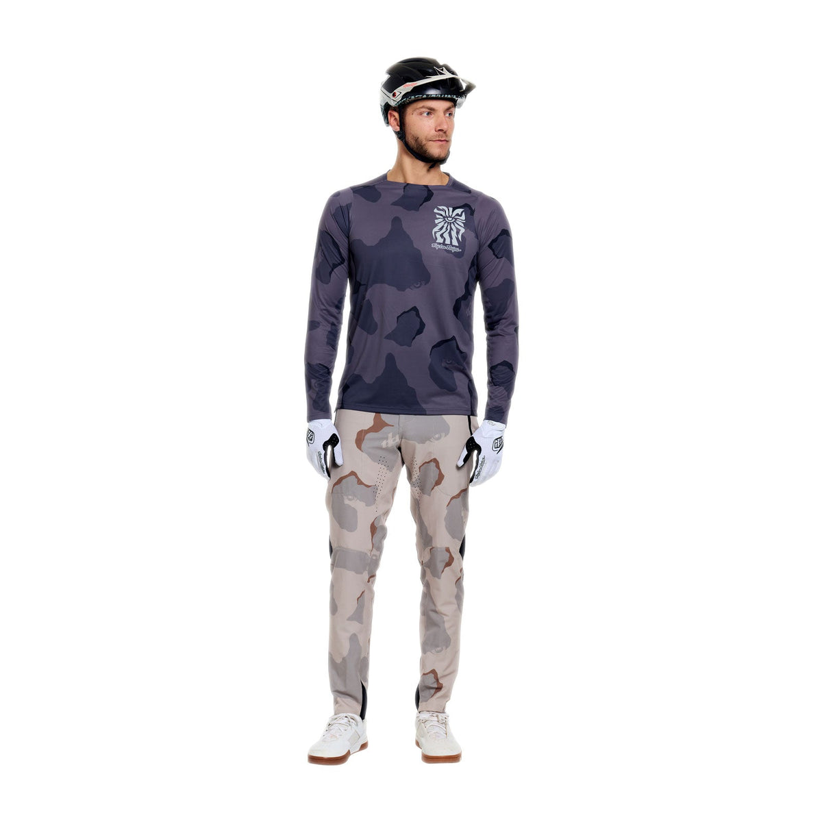 TROY LEE DESIGNS SKYLINE PRO FLOW CAMO Long Sleeve Jersey Carbon