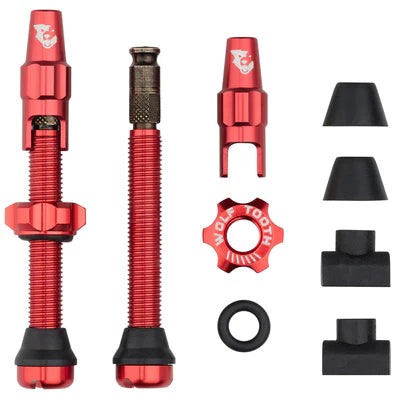 Komplet 2 Tubeless Ventilov WOLF TOOTH CLIK VALVE Rdeča