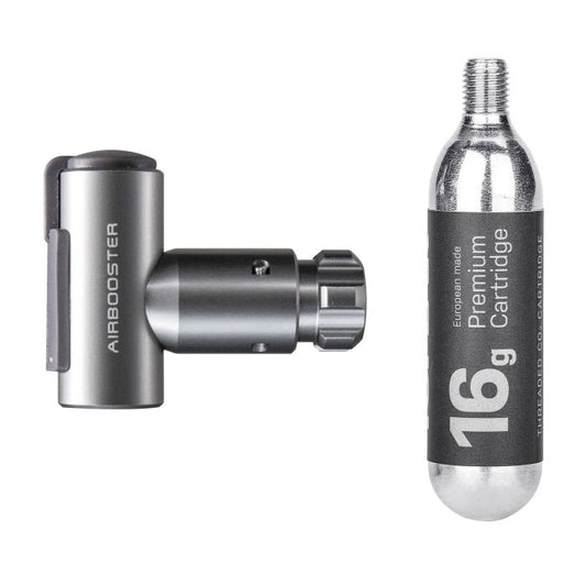TOPEAK AIRBOOSTER CO2 Inflator + 16 g Threaded CO2 Cartridge (x1)