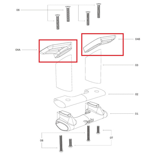 DEDA bevestigingsplaten voor Steun TT314