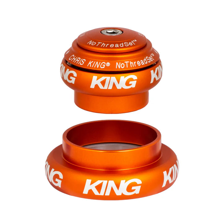 Eksternt Styresæt CHRIS KING NOTHREADSET 1"1/8-1.5" EC34/EC44 Orange