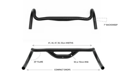 Gravel-styre REDSHIFT Top Shelf 25° Flare Rise 70mm