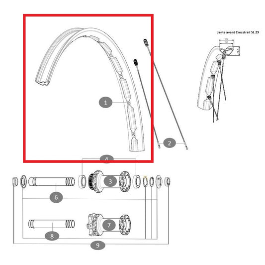 Velgenset Voor/Achter MAVIC E-CROSSTRAIL SL 29"
