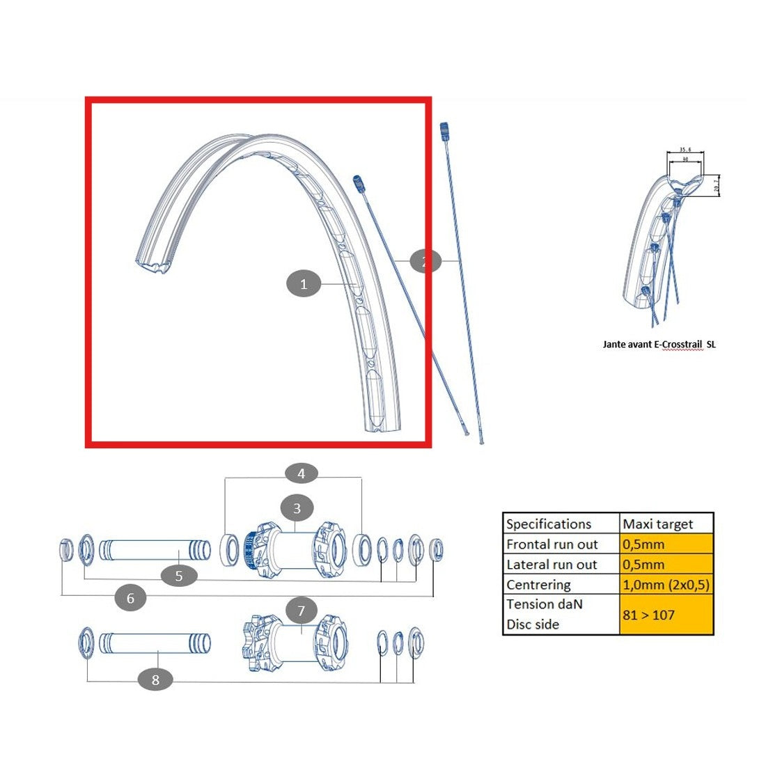 Fælge-sæt For/Bag MAVIC E-CROSSTRAIL SL 27.5"