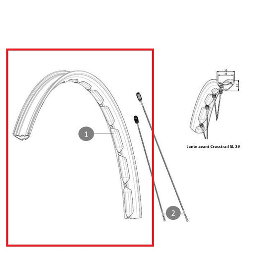 Achtervelg MAVIC CROSSTRAIL SL 29"