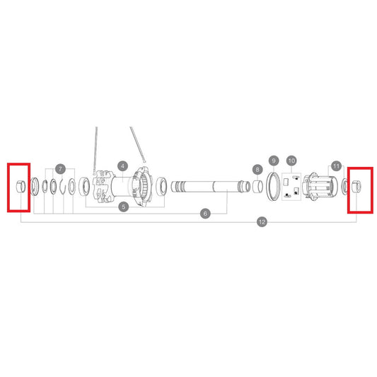 Adapter voor Achterwiel MAVIC YELL BOOST Self Adjust 12x148mm