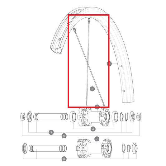 Sats 12 ekar Fram/Bak MAVIC CROSSMAX ELITE CARBON 29'' Rund 290mm Stålmutter