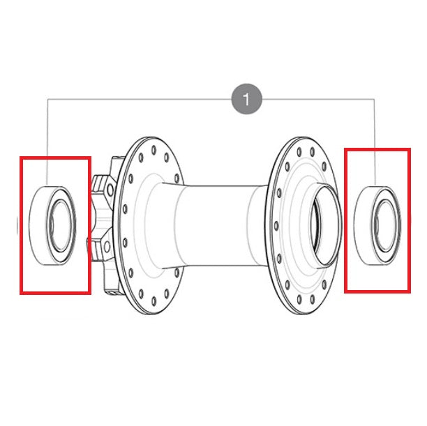 Kit 2 Naaflagers MAVIC 18x30x7mm
