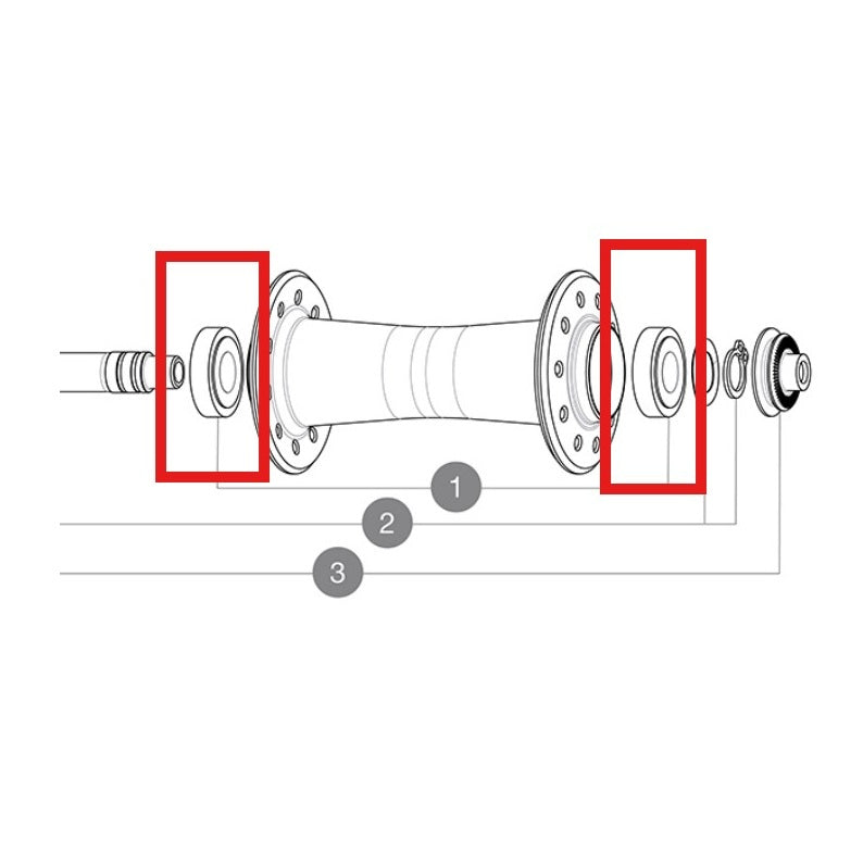 Kit 2 Naaflagerkogels MAVIC 10x22x6mm