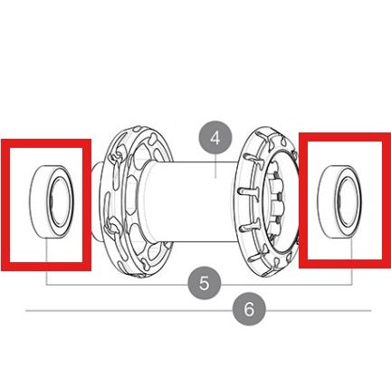 Kit 2 Lagers Achternaaf MAVIC 17x28x7mm voor ID360-systeem