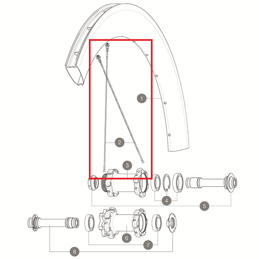 Κιτ 12 Ακτίνων Εμπρός/Πίσω MAVIC COMETE PRO CARBON SL T UST / COSMIC PRO CARBON UST 253mm