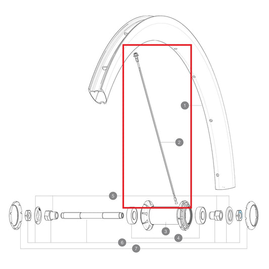 Κιτ 2 ακτίνων εμπρός/πίσω MAVIC COSMIC PRO CARBON UST 268 mm