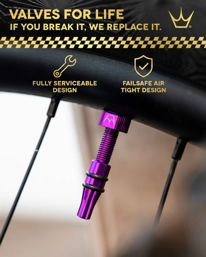 Tubeless-venttiilit PEATY'S HOLESHOT FAST FLOW 60mm (x2) Vihreä