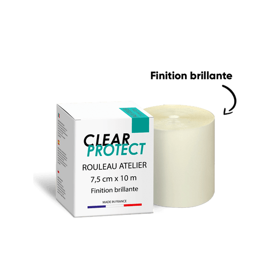 Pašlīmējoša rāmja aizsargplēve CLEARPROTECT FASTOTAPE, spīdīga, 10 m x 7,5 cm