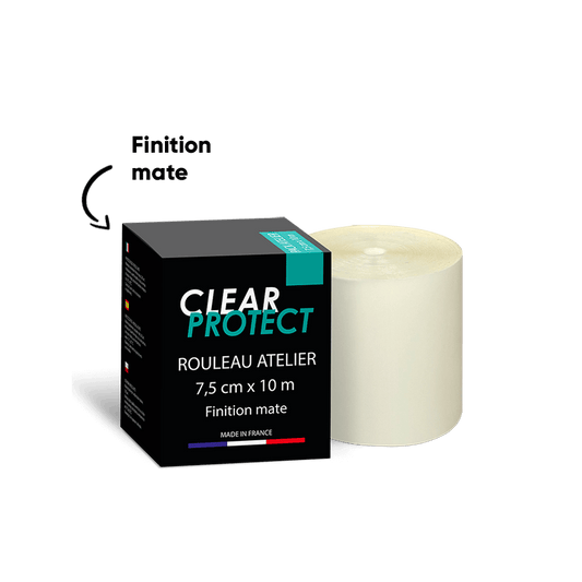 Pašlīmējoša rāmja aizsargplēve CLEARPROTECT FASTOTAPE, matēta, 10 m x 7,5 cm