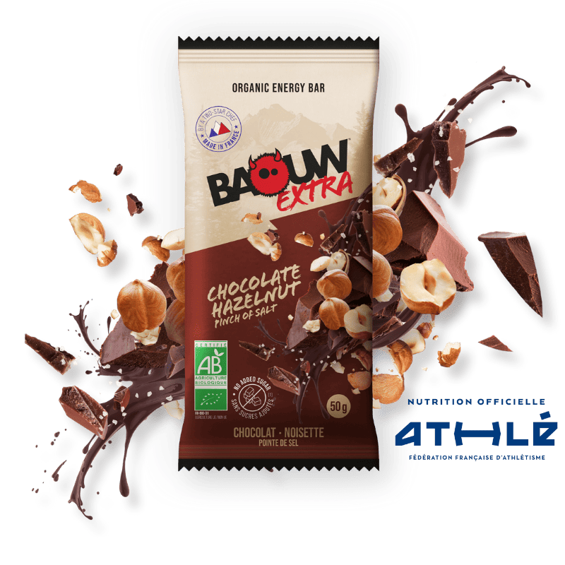 BAOUW BIO EXTRA Chocolate-Hazelnut Energy Bar (50g)