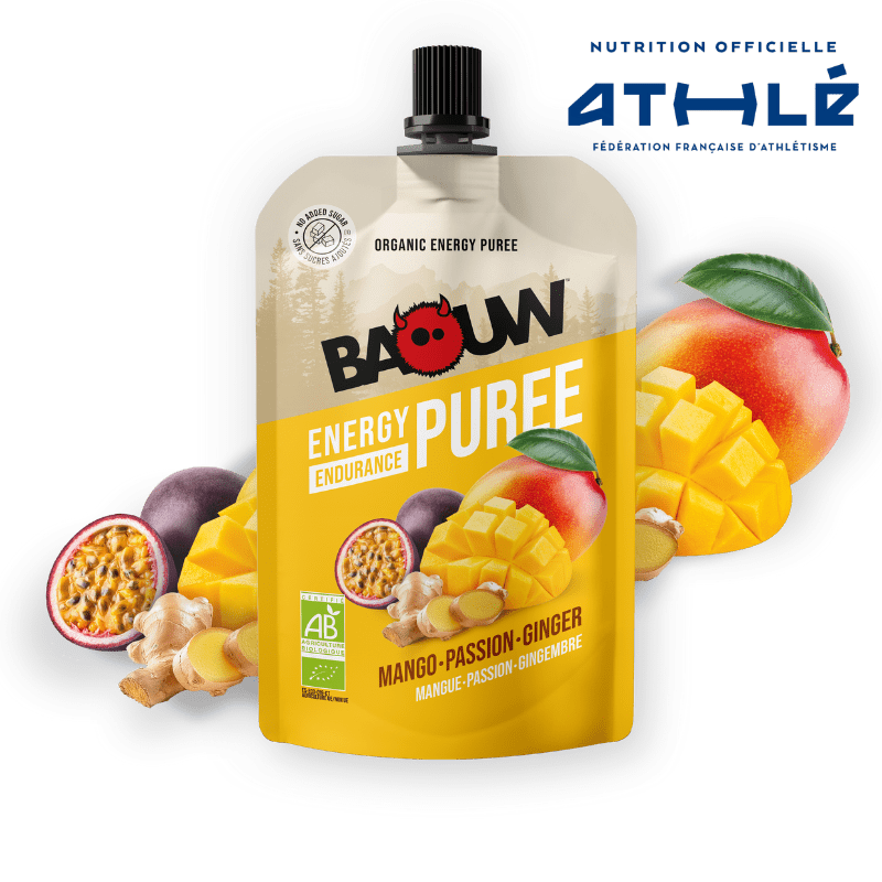BAOUW Organic Energy Purée Mango/Passion Fruit/Ginger Recipe (90g)