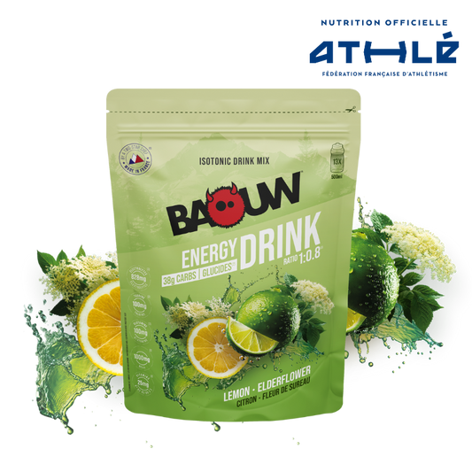 Ενεργειακό Ρόφημα BAOUW ISOTONIC (585g) Λεμόνι Πράσινο/Άνθος Κουφοξυλιάς