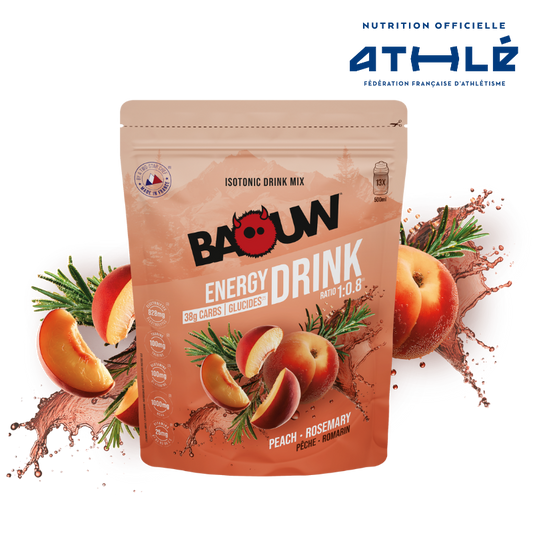 Ενεργειακό Ρόφημα BAOUW ISOTONIC (585g) Ροδάκινο Δεντρολίβανο