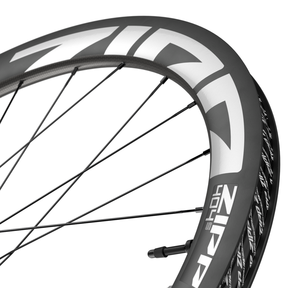 Achterwiel ZIPP 404 S A1 Tubeless Ready (Center Lock) Zwart/Wit
