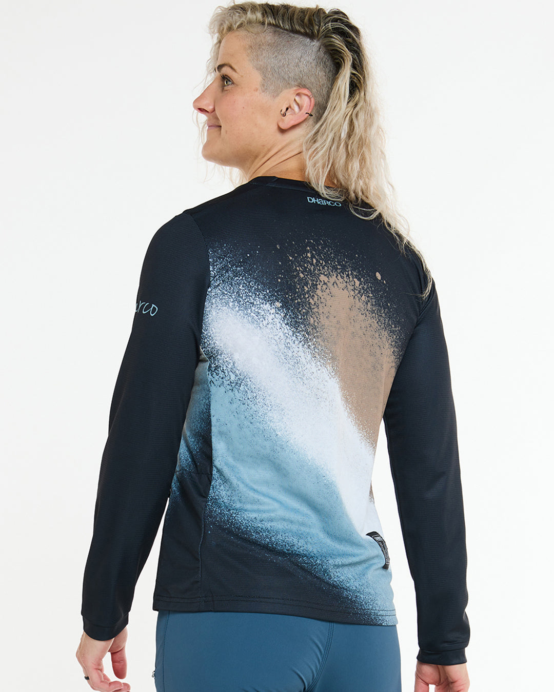 DHARCO GRAVITY GOLDEN STREAK Langærmet trøje til damer Sort/Blå