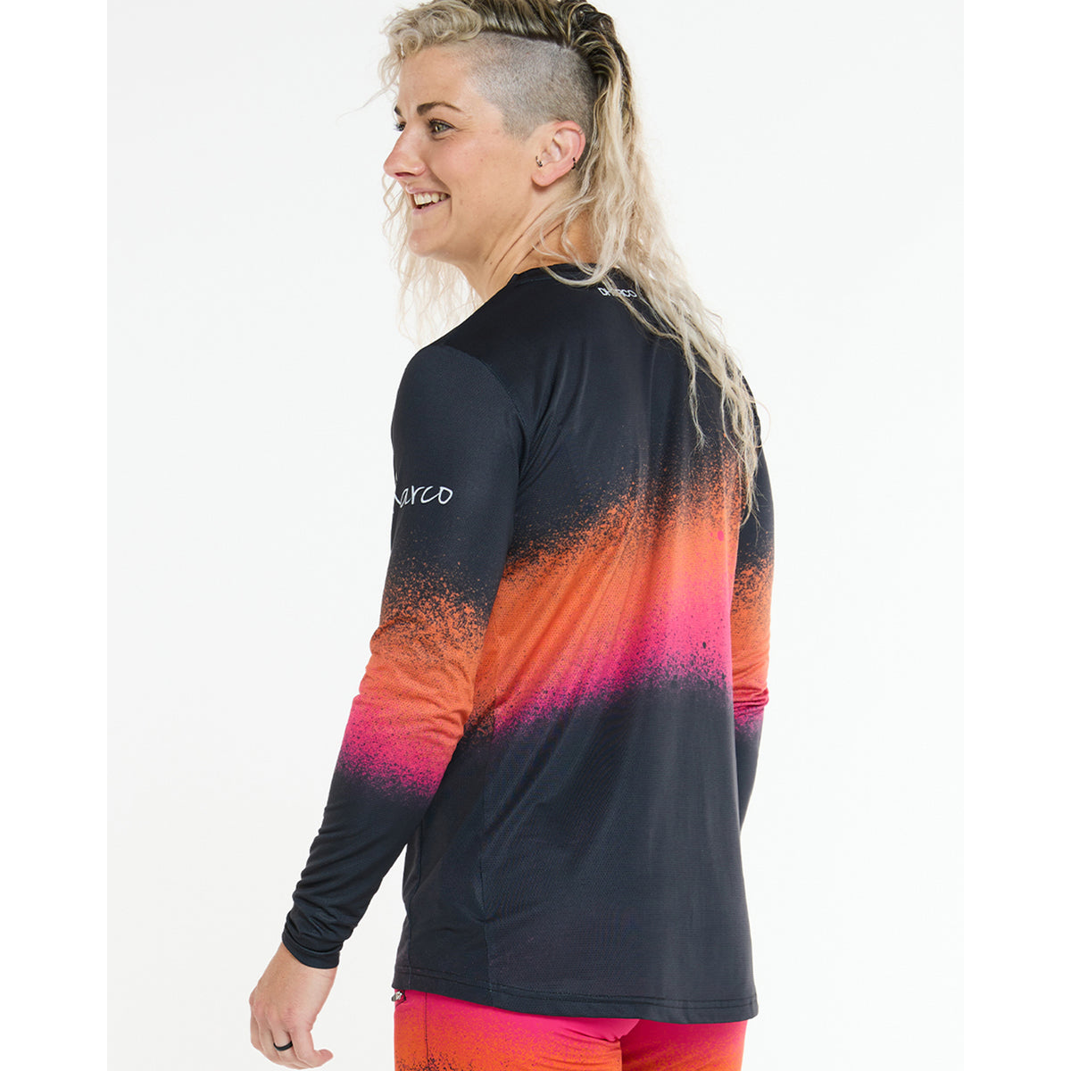 Trøje DHARCO RACE BLACK SNAKE Lange Ærmer Dame Sort/Orange