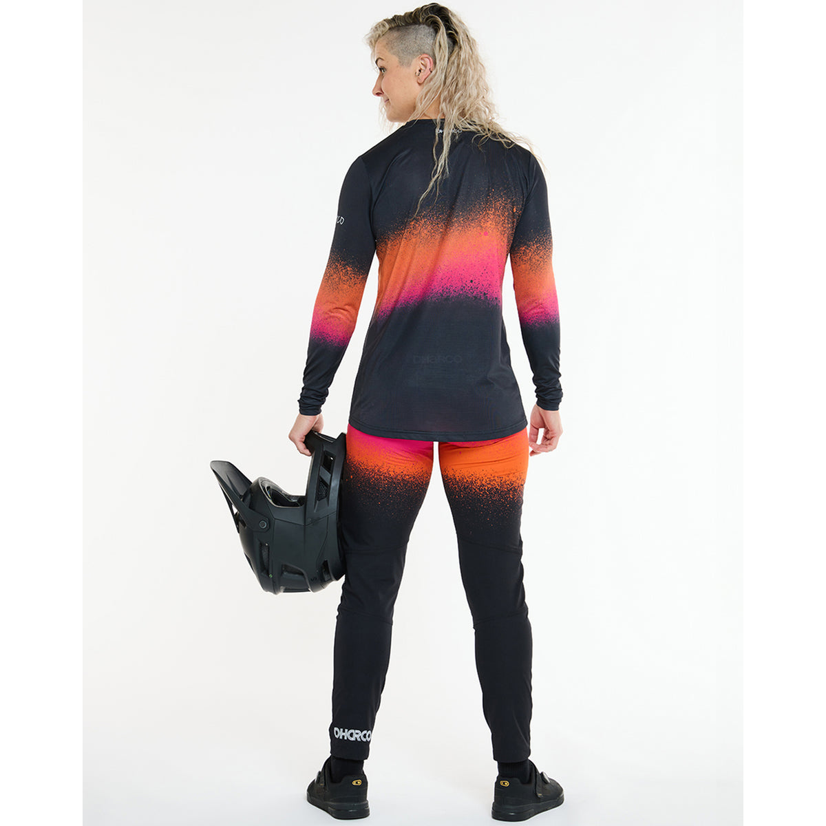 Trøje DHARCO RACE BLACK SNAKE Lange Ærmer Dame Sort/Orange