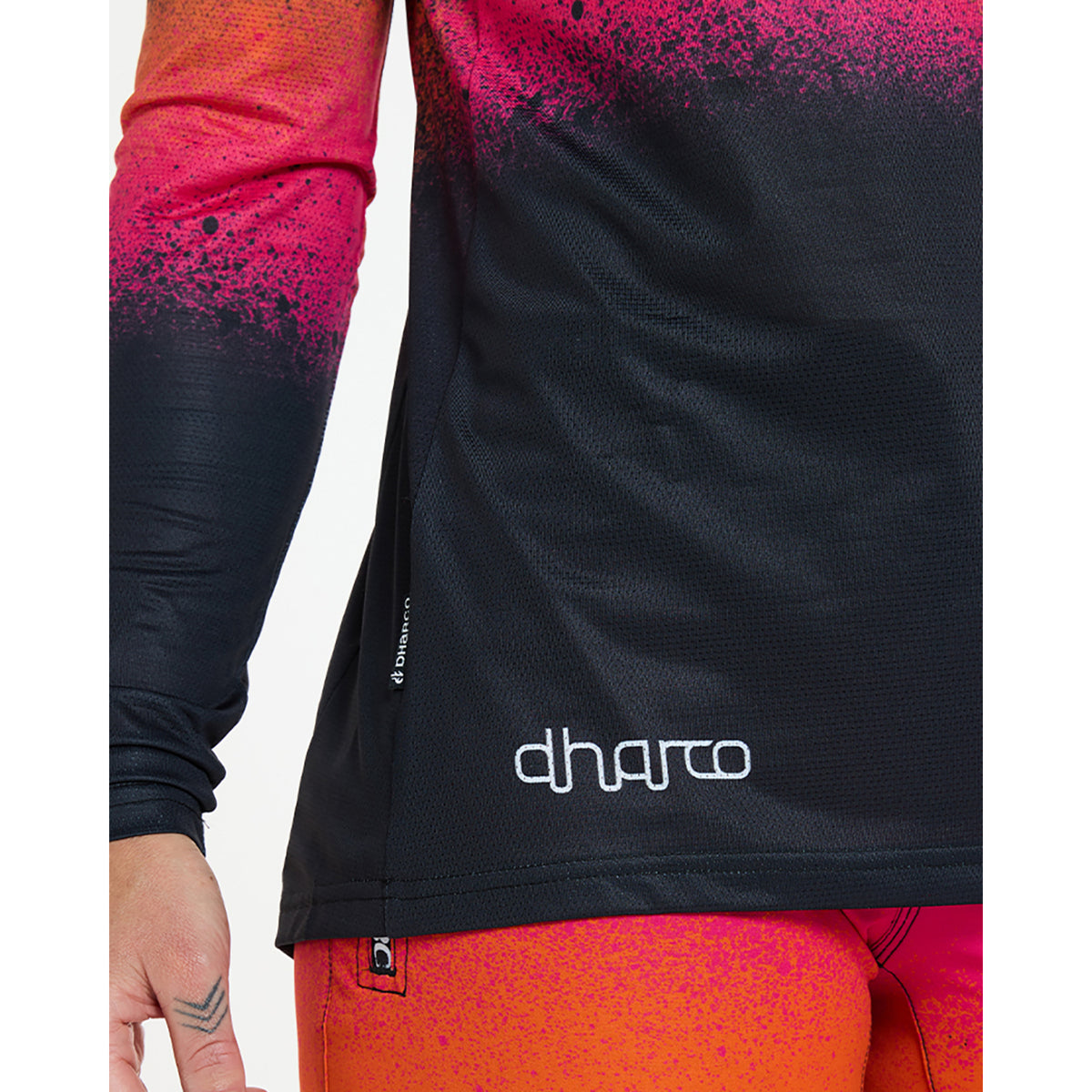 Trøje DHARCO RACE BLACK SNAKE Lange Ærmer Dame Sort/Orange