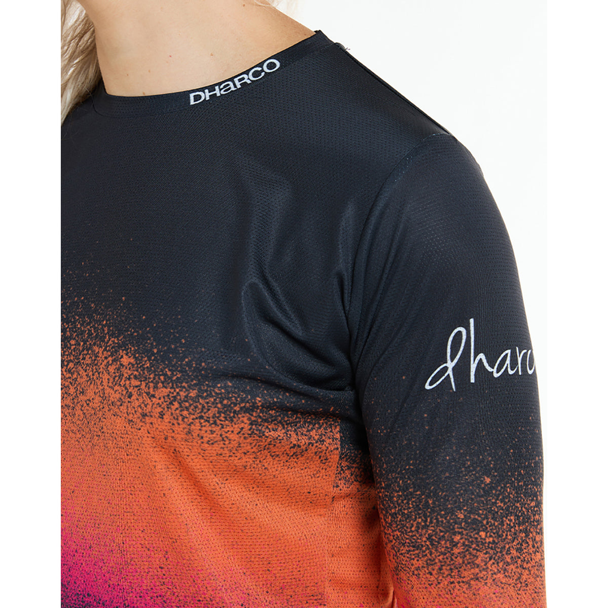 Trøje DHARCO RACE BLACK SNAKE Lange Ærmer Dame Sort/Orange