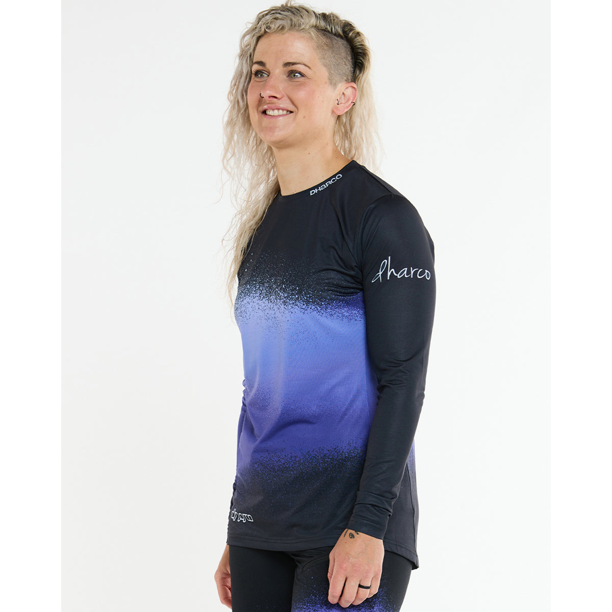 Trøje DHARCO RACE ULTRA VIOLET Lange Ærmer Dame Sort/Lilla