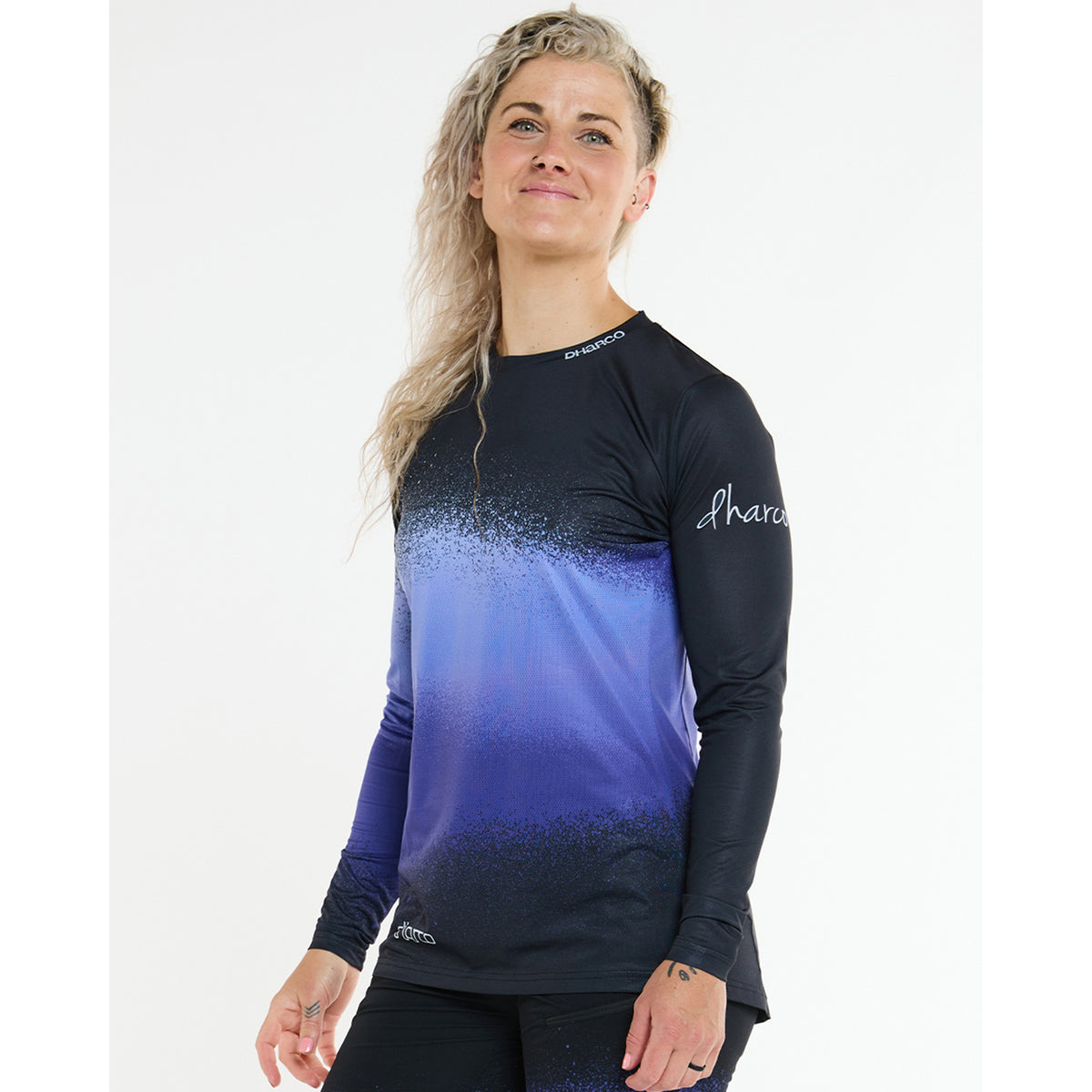 Trøje DHARCO RACE ULTRA VIOLET Lange Ærmer Dame Sort/Lilla