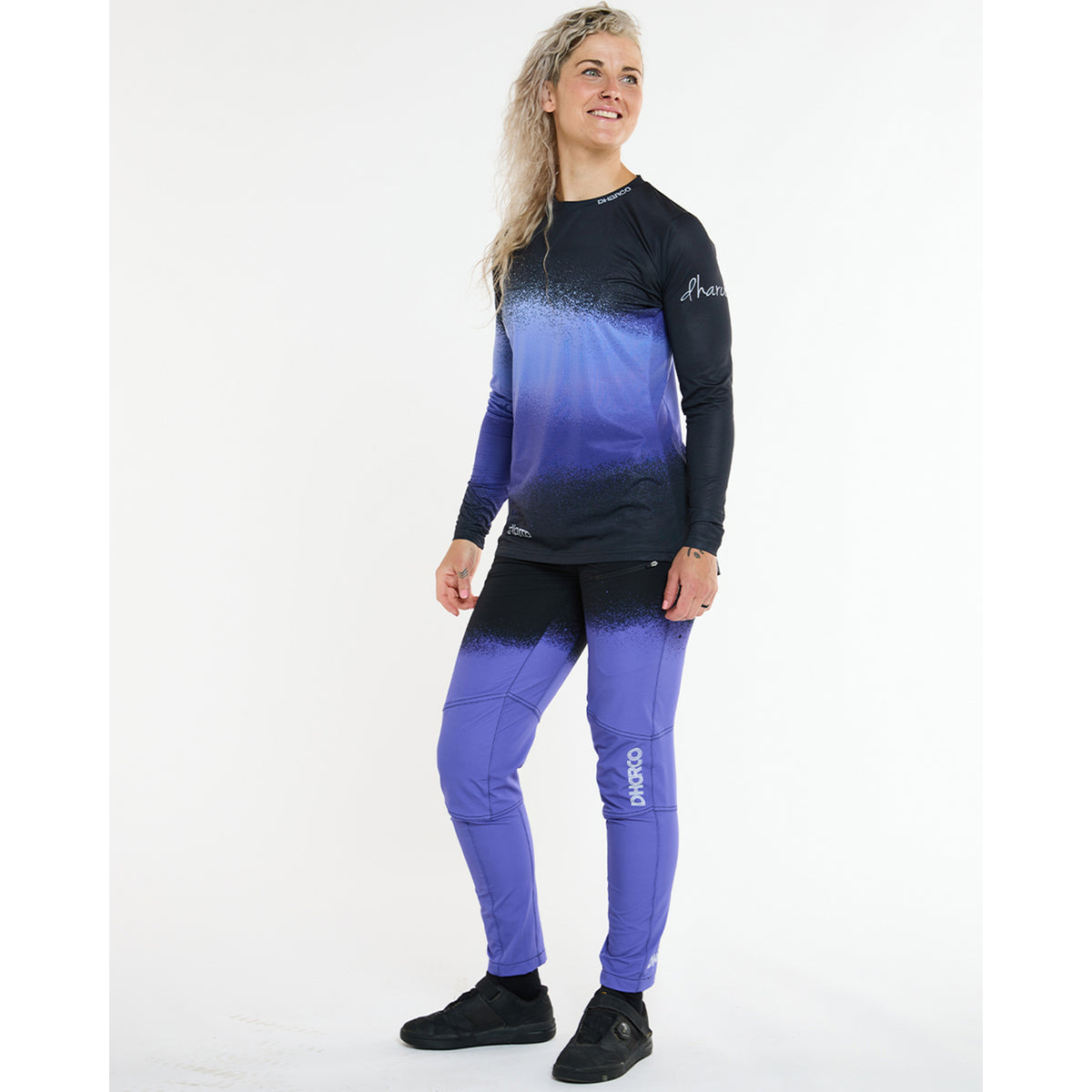 Trøje DHARCO RACE ULTRA VIOLET Lange Ærmer Dame Sort/Lilla