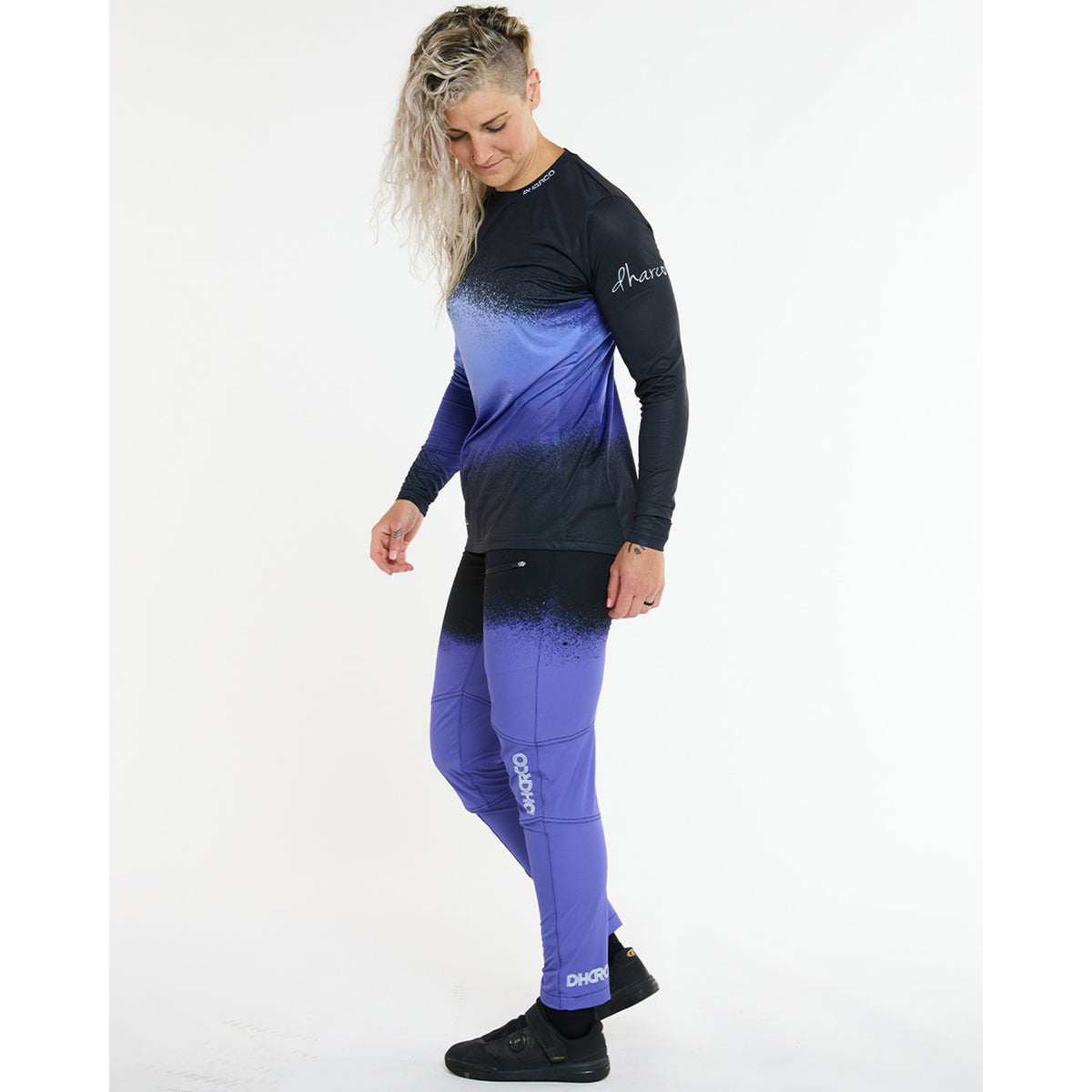 Trøje DHARCO RACE ULTRA VIOLET Lange Ærmer Dame Sort/Lilla
