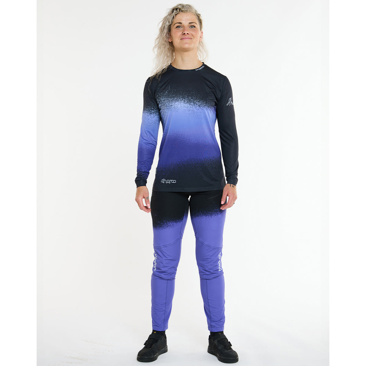Trøje DHARCO RACE ULTRA VIOLET Lange Ærmer Dame Sort/Lilla