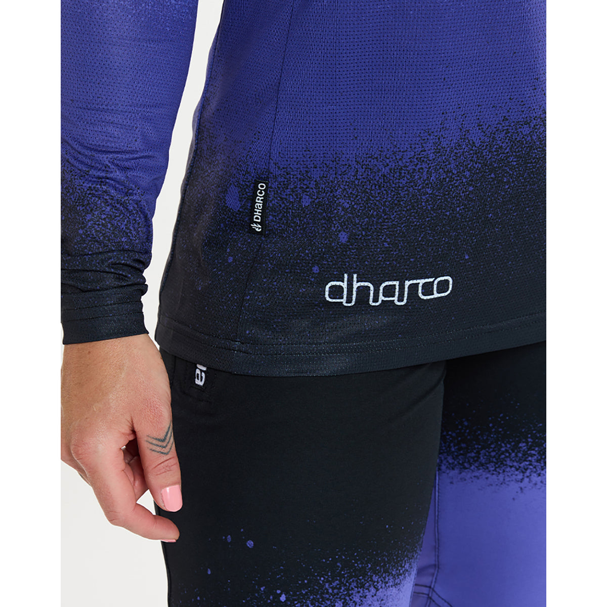 Trøje DHARCO RACE ULTRA VIOLET Lange Ærmer Dame Sort/Lilla