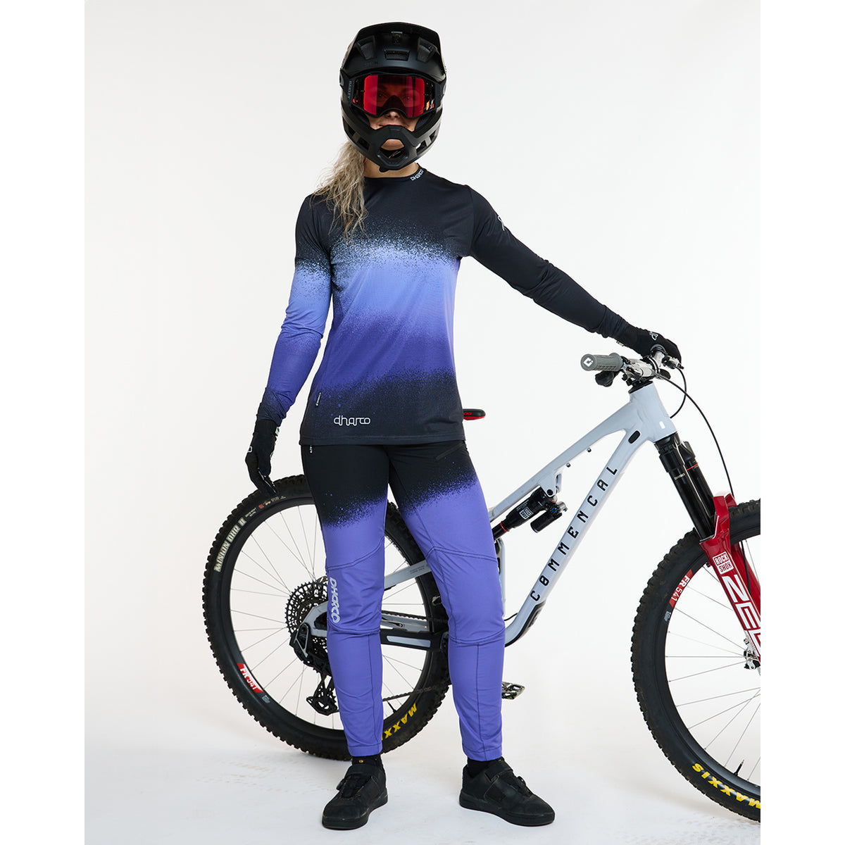 Trøje DHARCO RACE ULTRA VIOLET Lange Ærmer Dame Sort/Lilla