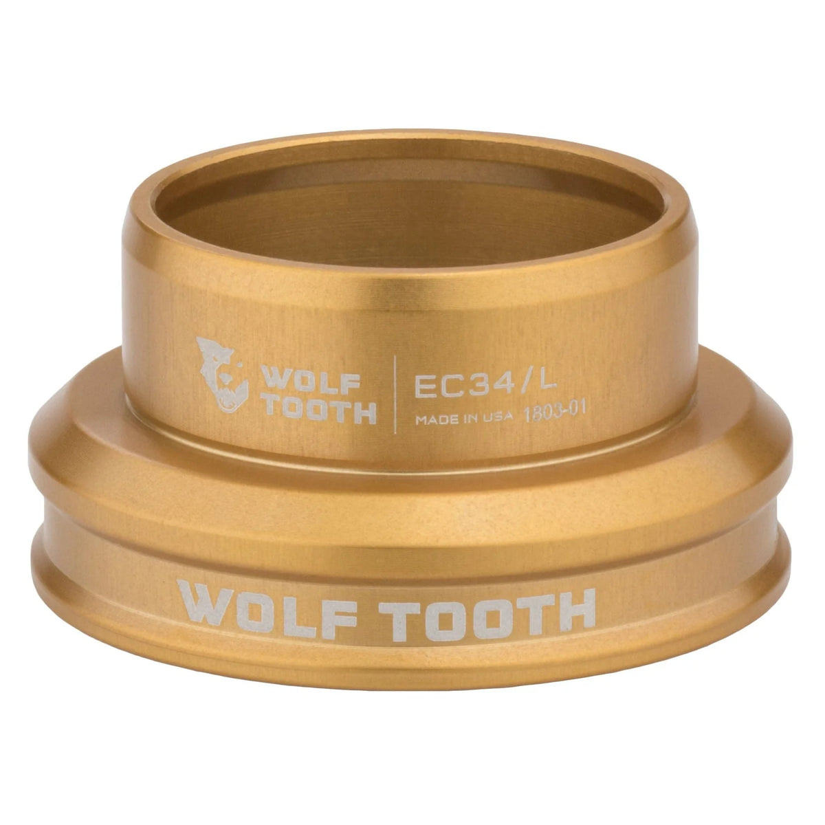 Lower Cup for External Headset WOLF TOOTH PERFORMANCE 1"1/8 EC34 Gold