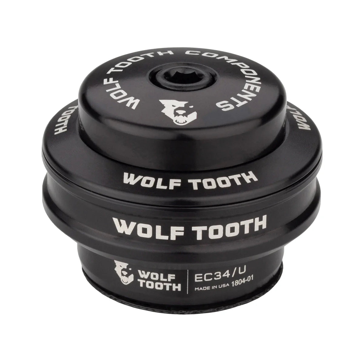 Øverste Kop til Eksternt Styreleje WOLF TOOTH PREMIUM 1"1/8 EC34 Stack 16 mm Sort