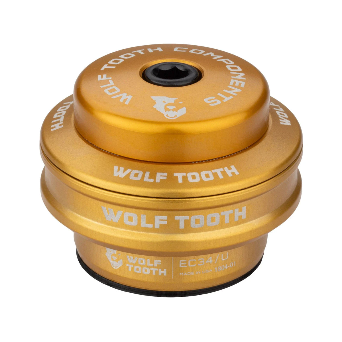 Övre Kopp för Externt Styrlager WOLF TOOTH PERFORMANCE 1"1/8 EC34 Stack 16 mm Guld