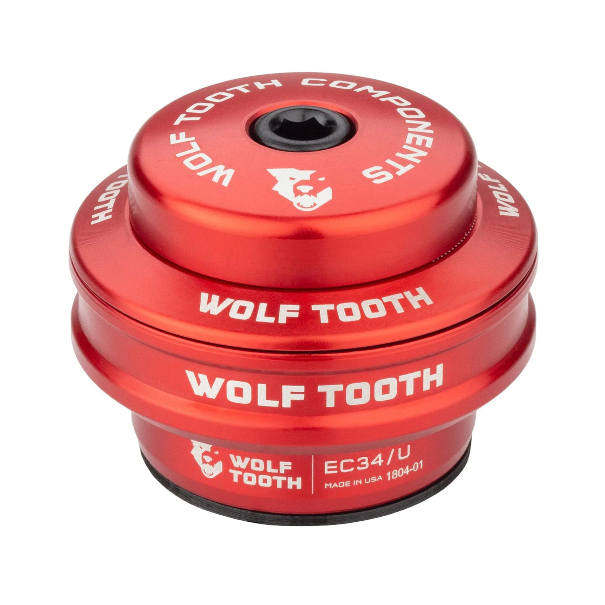 Upper Cup for External Headset WOLF TOOTH PREMIUM 1"1/8 EC34 Stack 16 mm Red