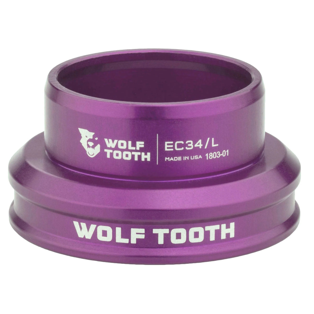 WOLF TOOTH PREMIUM 1"1/8 EC34 External Headset Lower Cup Purple