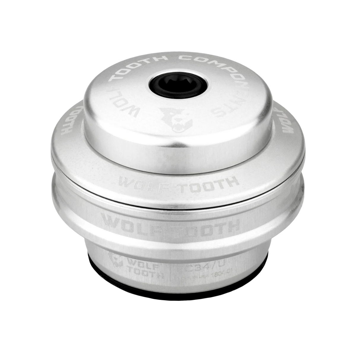 Bovenste Lagercup voor Extern Stuurlager WOLF TOOTH PREMIUM 1"1/8 EC34 Stack 16 mm Zilver