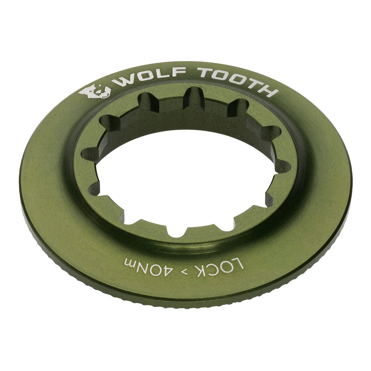 WOLF TOOTH Internal Centerlock Nut Olive