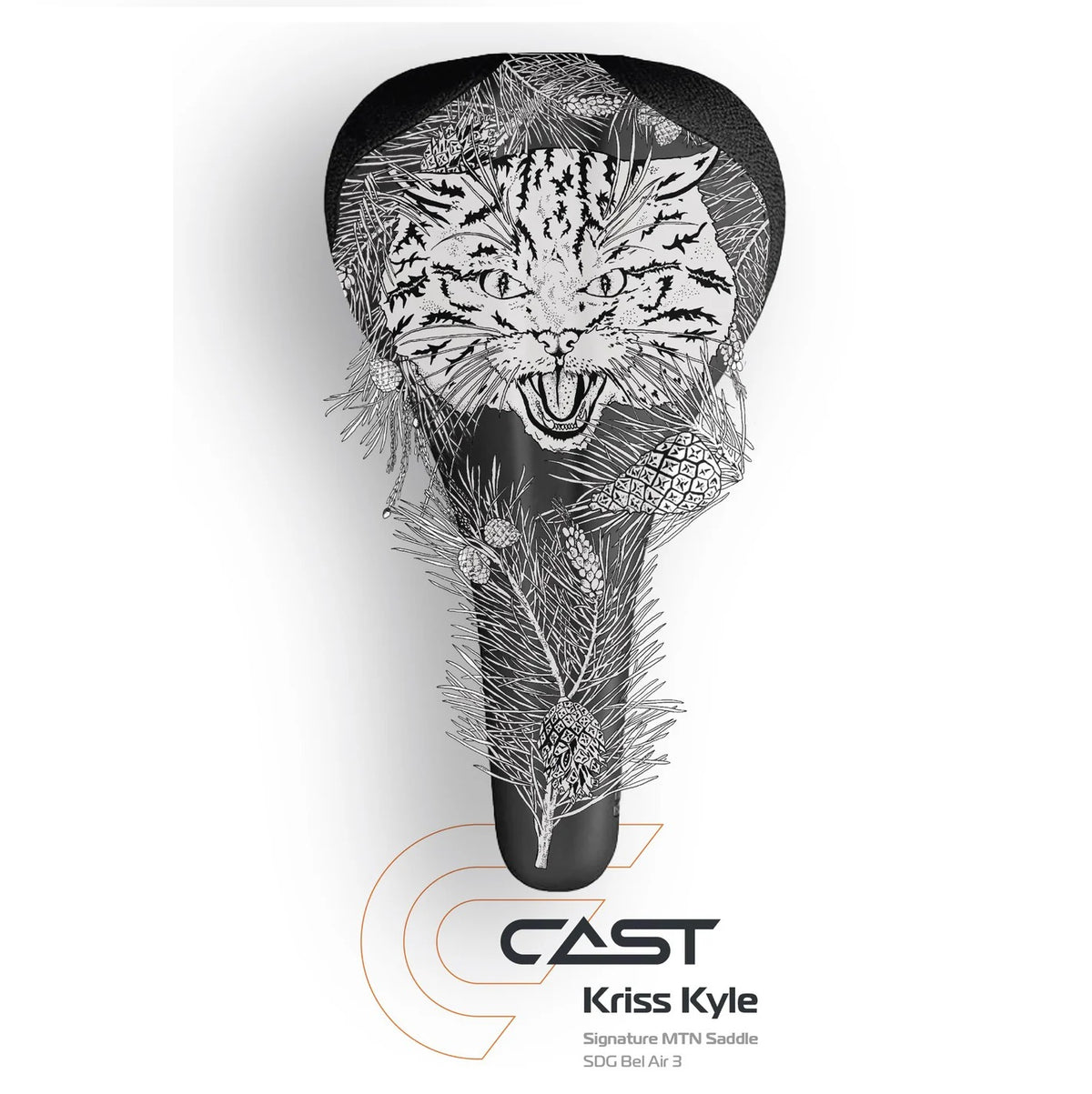 SDG CAST SCOTTISH WILDCAT Kriss Kyle Signature Lux Alloy Rails Saddle
