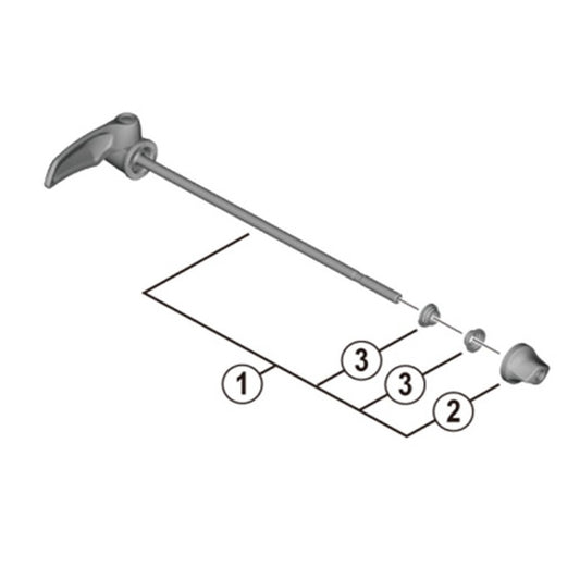 Snelspanner Achterwiel SHIMANO 163mm WH-R9200-C50