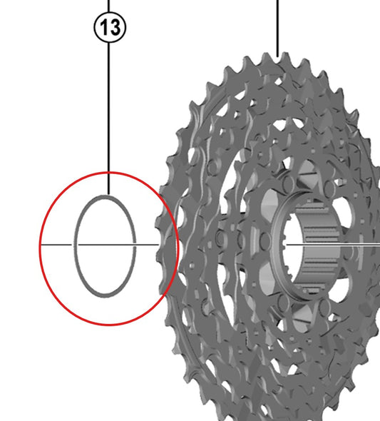 Distanční podložka kazety 12V SHIMANO pro Dura Ace/Ultegra/105 0,5 mm