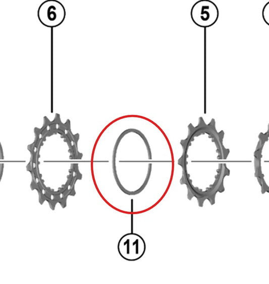 Podkładka Kasety 12V SHIMANO do Dura Ace/Ultegra/105 1 mm