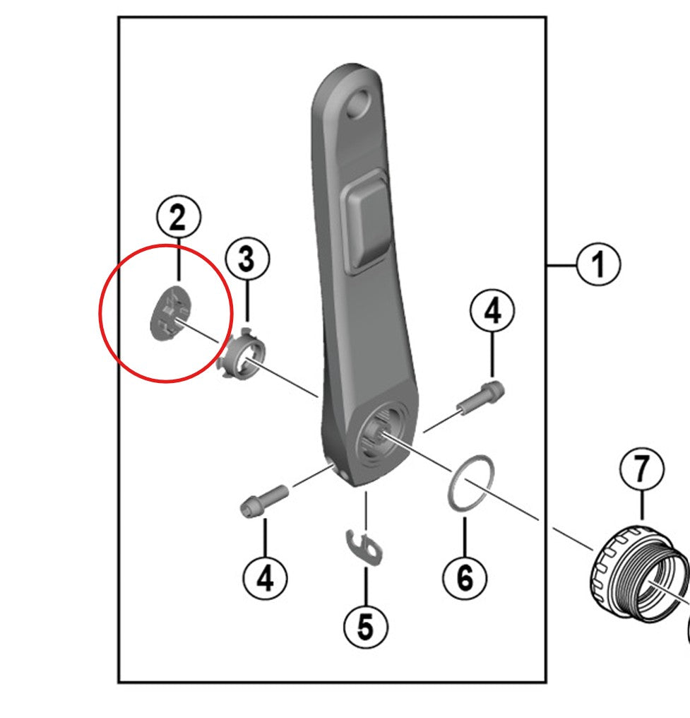 Crankdop SHIMANO voor Trapas FC-R8100-P